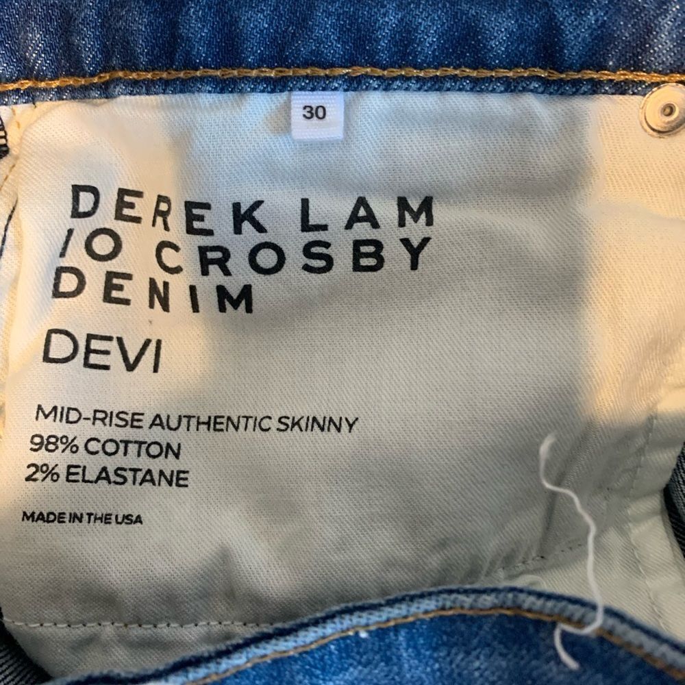 10 Crosby Derek Lam‎ mid rise skinny jeans size 30 - Picture 5 of 7